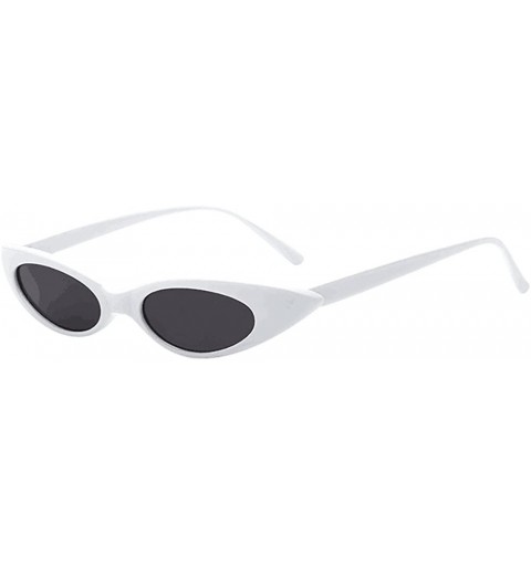 Aviator Retro Vintage Clout Cat Unisex Sunglasses Rapper Oval Shades Grunge Glasses - CP193XHIKC5 $7.87