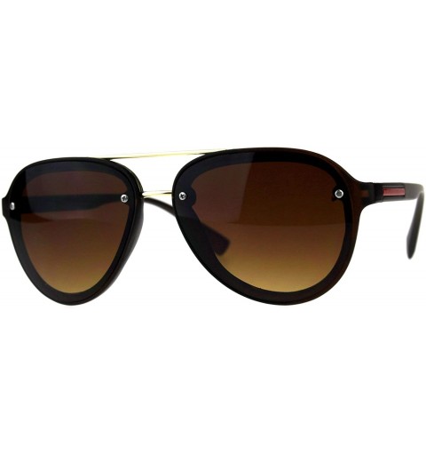 Aviator Unisex Aviator Sunglasses Retro Fashion Designer Style Aviators - Brown (Brown) - CC18DWOLQY8 $23.07