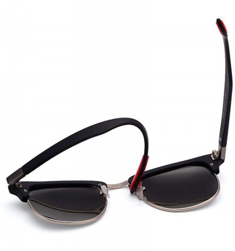 Oversized Classic Brand Polarized Sunglasses Men Women Vintage Retro Black Black C01 - Brown Brown C05 - CD18XE9XNA6 $9.86