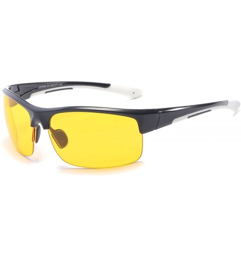 Sport Half Frame Outdoor Sunglasses-Men And Women Windproof Polarized Aviator Fashion Sports Sunglasses - C51884D7K86 $8.63