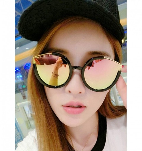 Rimless Sunglasses Metal Cateye Sunglasses for Women Lightweight - Cherry Blossoms - C618TY3OONC $13.04