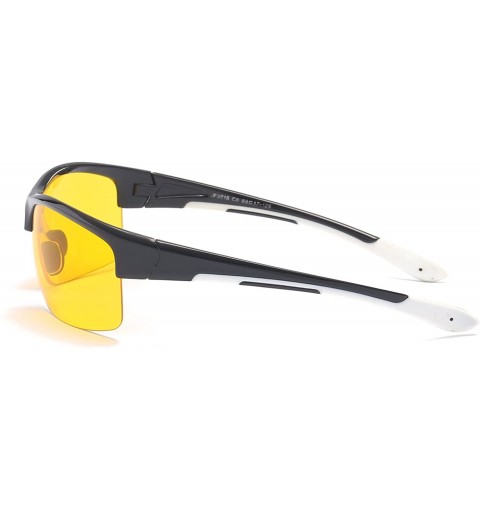 Sport Half Frame Outdoor Sunglasses-Men And Women Windproof Polarized Aviator Fashion Sports Sunglasses - C51884D7K86 $8.63