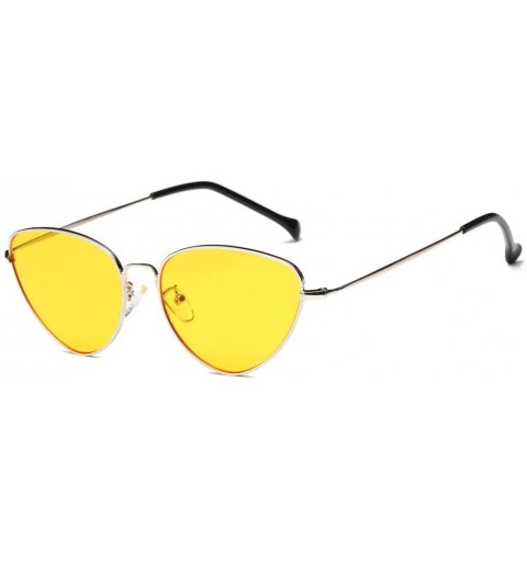 Oversized Hot Sale! Fashion Glasses-Women Men Summer Vintage Retro Cat Eye Sunglasses Designer Polarized Eyewear (Yellow) - C...