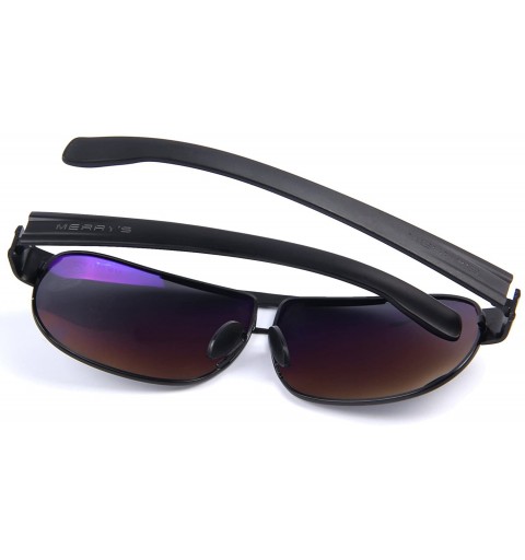 Sport Polarized Sports Sunglasses for Men Tr90 Legs Light Frame for Driving - Black_s - CO18KIQDC38 $11.39