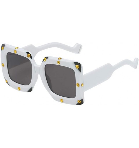 Oversized Oversized Glasses for Men Women Stylish Sunglasses UV Pretection Sun Glasses - D - CJ18X6I53KT $8.93