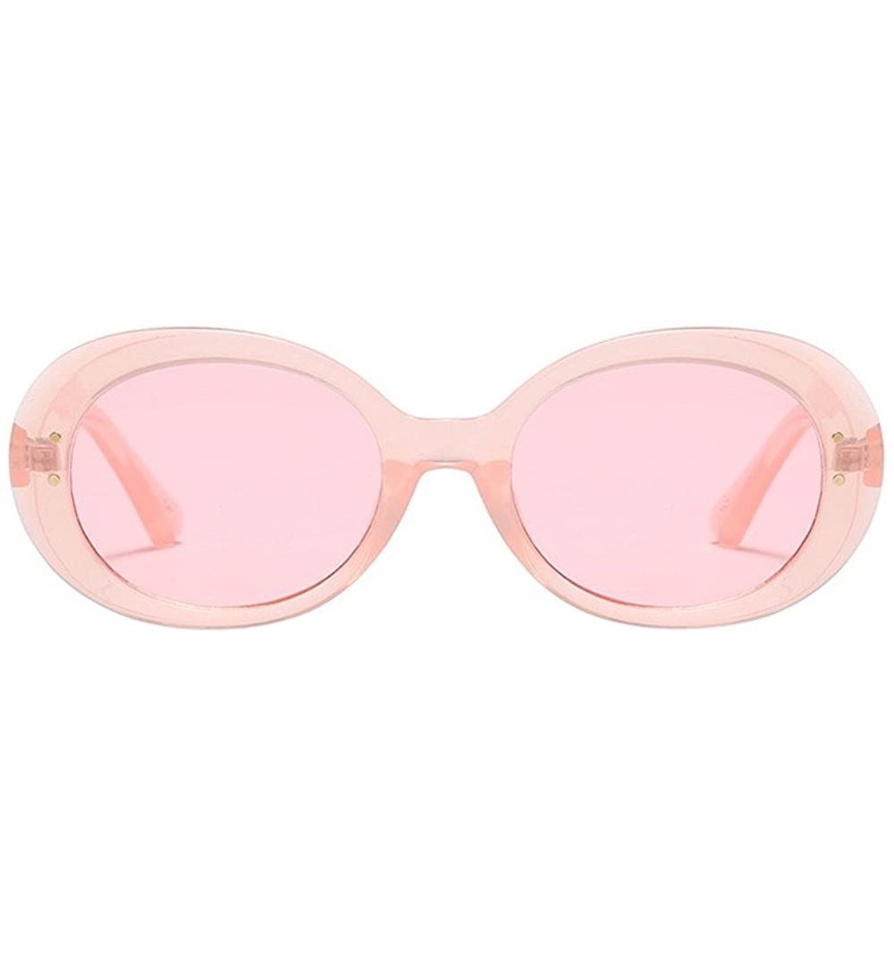 Oval Oval Sunglasses Polarized Unisex - Clout Sun Glasses with Retro Sunglasses - C - CH190HZQOA6 $7.11