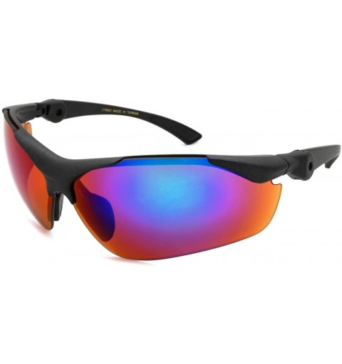Sport Sleek Sports Sunglasses with Adjustable Temples 570042/REV - Matte Black - CV125Y50A83 $20.87
