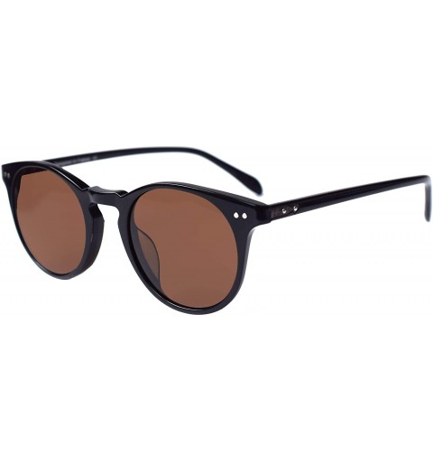 Round Round Sunglasses for Men Women Vintage Retro Designer 400 UV Protection Anti-glare Small Face - CD199HA7LXZ $21.33