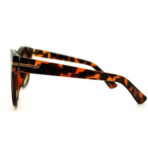 Oversized Stylish Designer Fashion Sunglasses Oversized Retro Chic Eyewear - Classic Tortoise - CF11LSUA4UN $9.59