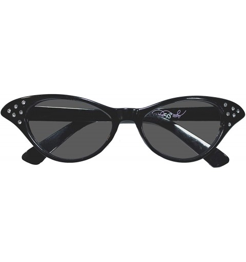 Wrap Hip Hop 50s Shop Womens Cat Eye Rhinestone Glasses - Black-sun - CY18OT9YU5Q $10.37