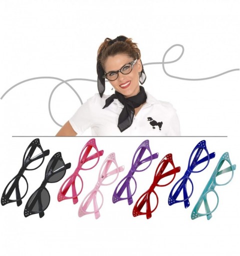 Wrap Hip Hop 50s Shop Womens Cat Eye Rhinestone Glasses - Black-sun - CY18OT9YU5Q $10.37