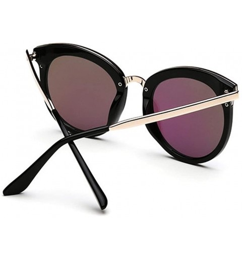 Oval Fashion Sunglasses Oval Retro Reflective Mirror Sunglasses - Green - CR12GY8R9FR $10.32