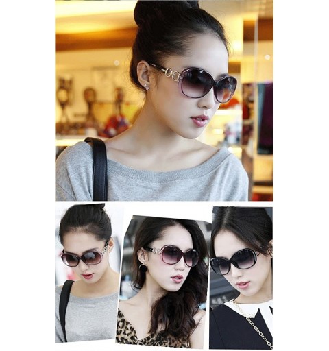 Goggle Sunglasses Women Large Frame Glasses Eyewear UV protection Goggles - Dark Coffee - CD184CE5954 $9.47