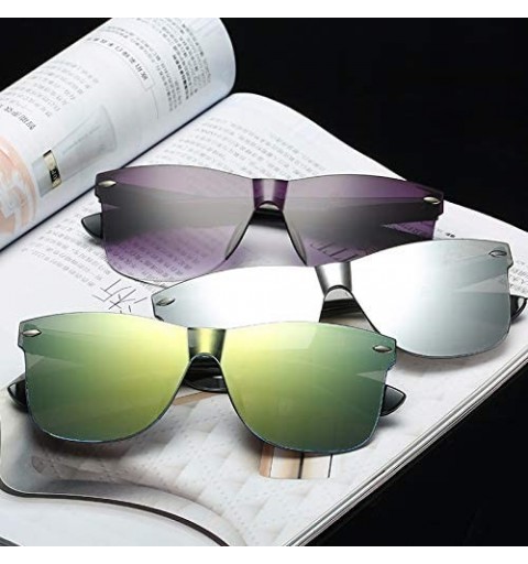 Square Sunglasses Women Retro Fashion Rimless Sun Glasses Women's Vintage Luxury Eyewear - C5 - CZ18Y5E9IE7 $19.57