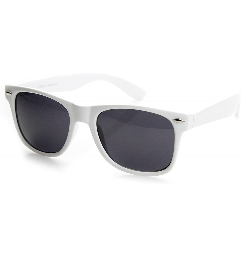 Wayfarer Retro Classic Line Vintage Designer Inspired Fashion Horn Rimmed Style Sunglasses UV400 Lens - White - C711Z150VTB $...