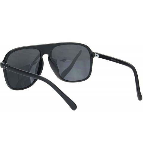 Square Square Racer Sunglasses Thin Plastic Keyhole Unisex Fashion Shades UV 400 - Matte Black (Black) - CY19623EKCW $9.04