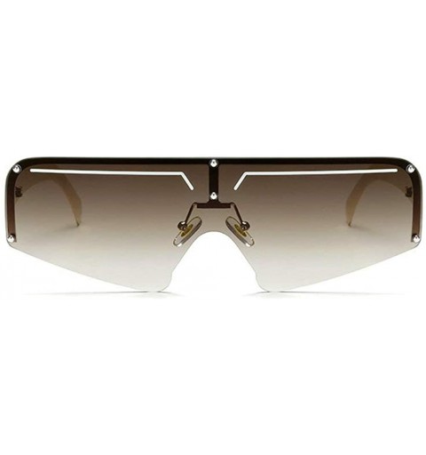 Oversized Oversized goggles sunglasses transparent windproof - Tea Pink - CZ18ATAYRQ6 $12.32