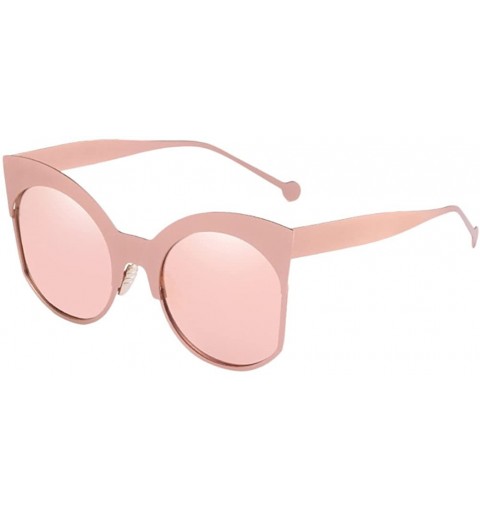 Sport Ladies Eyewear 80s Cats Sunglasses for Women UV400 Protection with Case - Pink - C118DLXOILE $29.85