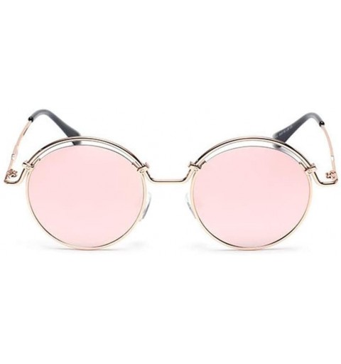 Round Sunglasses Personality Fashion Protection - Pink - C7194ATKHM4 $52.85