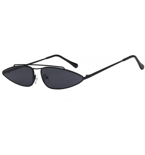 Oversized Sunglasses Fashion Metal Small Frame Teardrop Shaped Cat Eye UV400 Mirror Sun 3 - 2 - CU18YRDGYMO $11.86