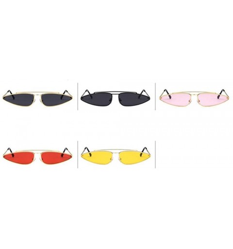 Oversized Sunglasses Fashion Metal Small Frame Teardrop Shaped Cat Eye UV400 Mirror Sun 3 - 2 - CU18YRDGYMO $11.86