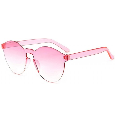 Round Unisex Fashion Candy Colors Round Outdoor Sunglasses Sunglasses - Pink - CB199S8389U $21.00