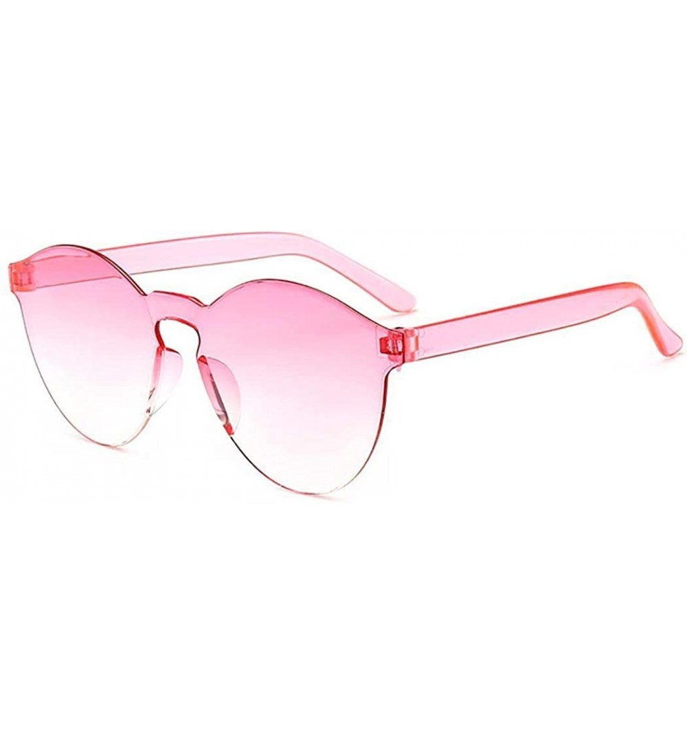 Round Unisex Fashion Candy Colors Round Outdoor Sunglasses Sunglasses - Pink - CB199S8389U $21.00