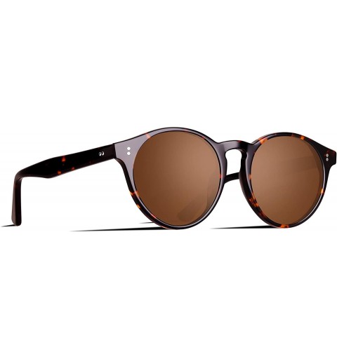 Oversized Polarized Retro Round Style Acetate Full Frame Sunglasses For Men Women UV400 Protection - C3194MZRMZC $38.92