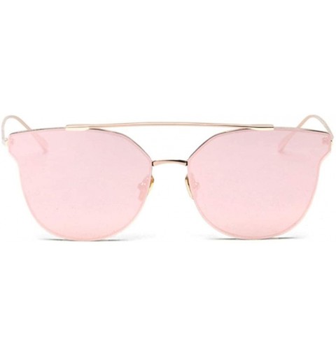 Goggle Women Cat Eye Vintage Mirror UV400 Sunglasses Coating Glasses Eyewear - Pink - CQ182DUAW6X $13.94