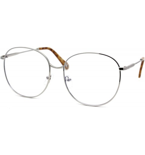 Butterfly Womens Nerdy School Girl Computer Clear Lens Eyeglasses - Silver - CR195C2N7WZ $12.06