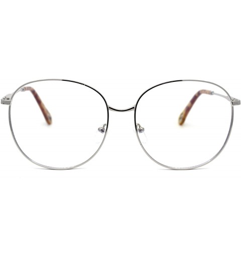 Butterfly Womens Nerdy School Girl Computer Clear Lens Eyeglasses - Silver - CR195C2N7WZ $12.06