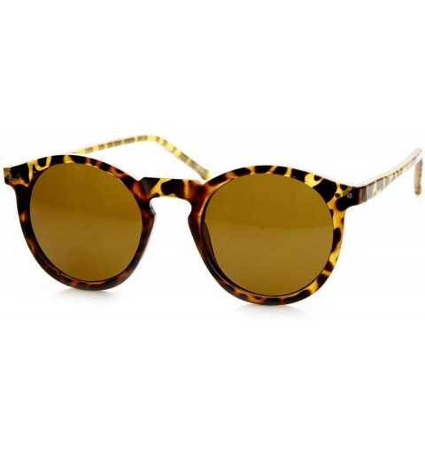 Round Eddy' Round Fashion Sunglasses - Yellow-leopard - C611WP2WNJ9 $11.72