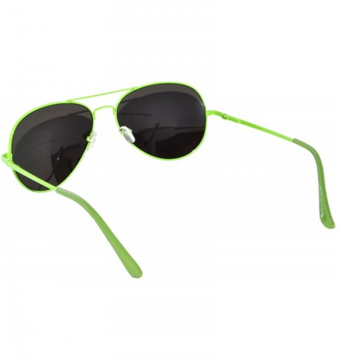Aviator Aviator Style Sunglasses Colored Lens Colored Metal Frame with Spring Hinge - Green_mirror_lens - CE121GEYQJ1 $9.08