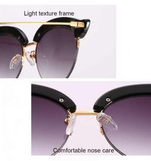 Sport Candy Color Half-frame Style Eyewear Sunglasses for Women Cat Eyes with Case - Pink - CZ18DLRMKC3 $14.10