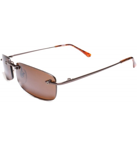 Rectangular Classic 90s Frameless Rectangle Narrow Sun Glasses - CW18UIOLZXD $14.33