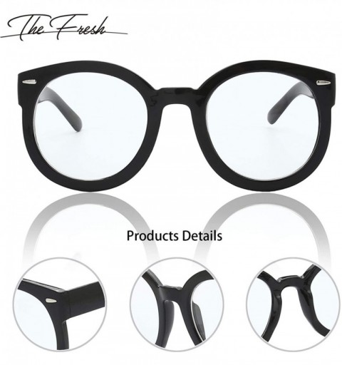 Round Women's Designer Inspired Oversized Round Circle Sunglasses Retro Fashion Style - 20-black & Tortoise - CE18X06697W $20.01