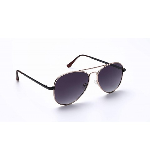 Aviator Premium Classic & Fashion Aviator Sunglasses for Women- Polarized- 100% UV protection - M6015-gold-grad Smoke - CE18Q...