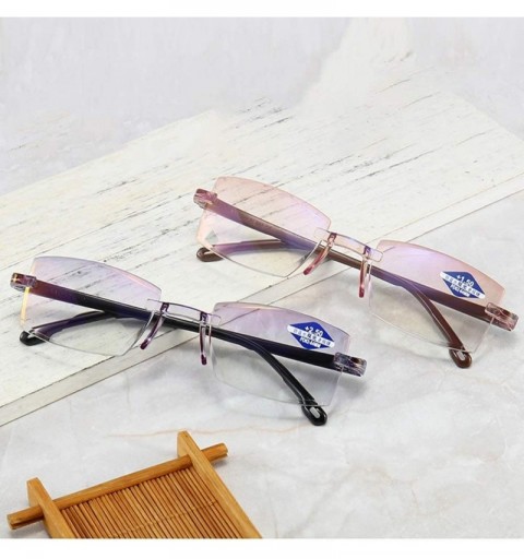 Rimless Blue Light Blocking Reading Glasses-Readers Eyeglasses Anti Glare Lightweight for Men & Women 1.0 To 4.0 - Tawny - CT...