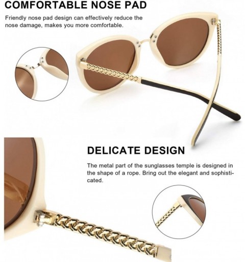 Cat Eye Cateye Sunglasses for Women Polarized-Fashion Classic Frame with 100% UV 400 Protection - CS18TD6ZE9W $13.28