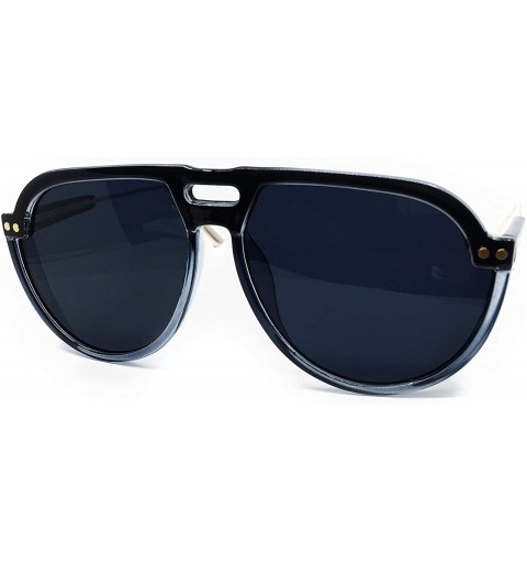 Aviator 8284 Oversize Aviator XL New Pop Classic Candy Funky Fashion Tint Designer Flat Top Womens Mens Sunglasses - CJ18IYUT...