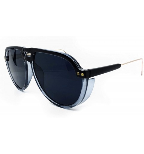 Aviator 8284 Oversize Aviator XL New Pop Classic Candy Funky Fashion Tint Designer Flat Top Womens Mens Sunglasses - CJ18IYUT...