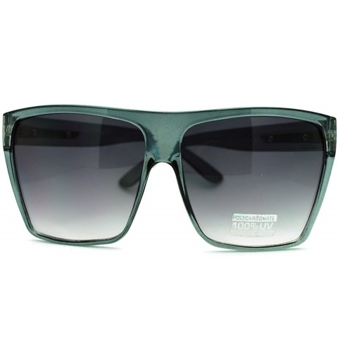 Aviator Super Oversized Sunglasses Unisex Flat Top Square Frame Fashion Wear - Gray - CT11ES83Z1D $12.16