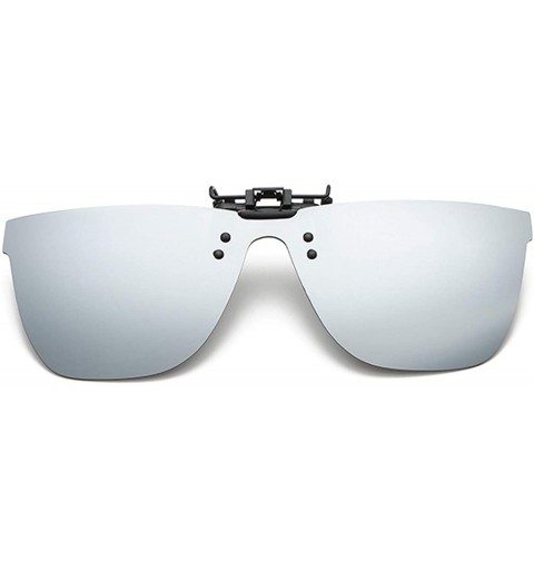 Butterfly Polarized Clip on Sunglasses for Prescription Glasses Anti-glare UV Protection Sunglasses for Eyeglasses - Silver -...