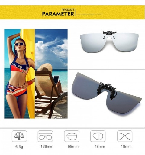 Butterfly Polarized Clip on Sunglasses for Prescription Glasses Anti-glare UV Protection Sunglasses for Eyeglasses - Silver -...