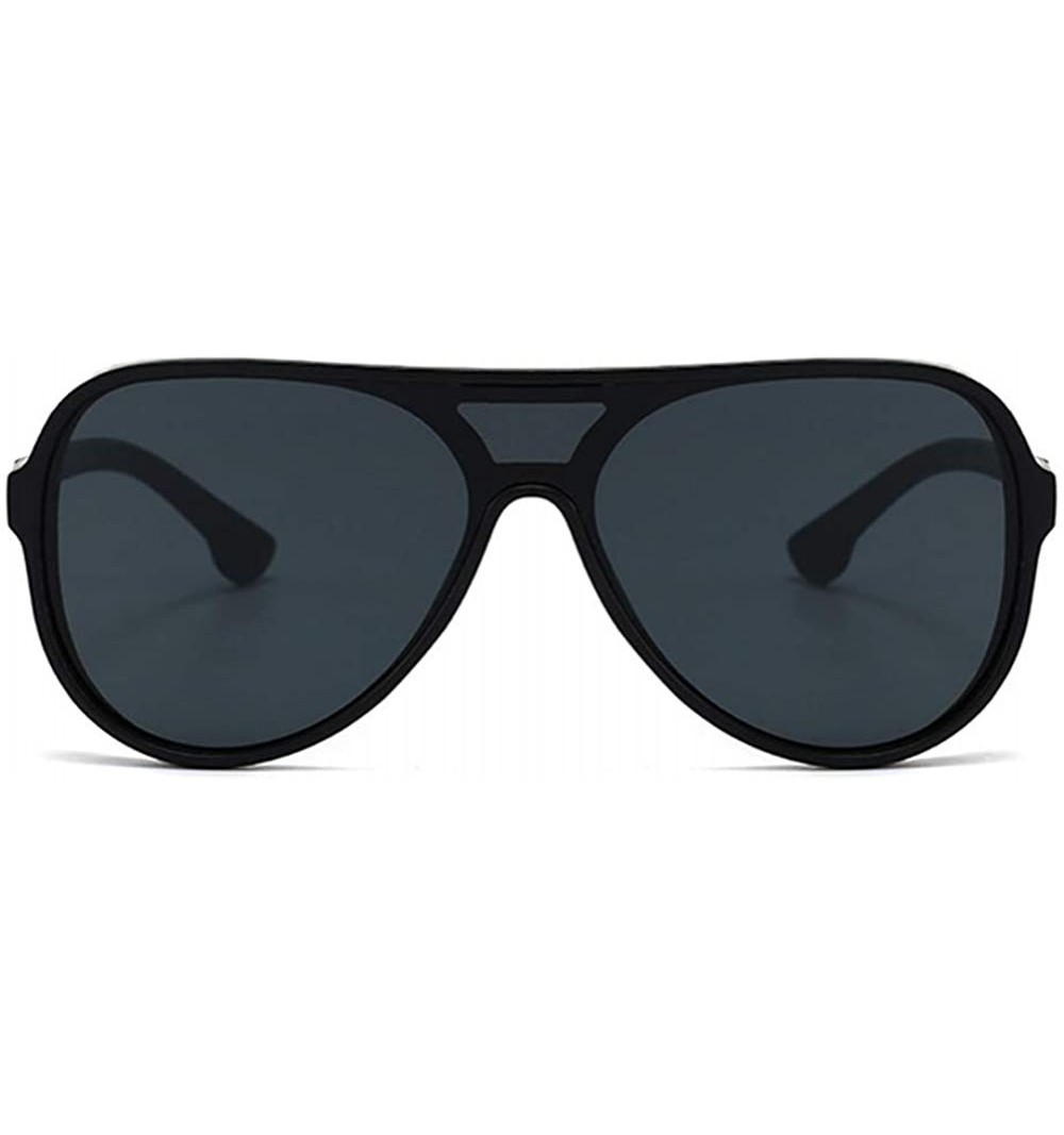 Square Unisex Steampunk Designer Square Sunglasses(Black) - Black - CB194WU7030 $15.30
