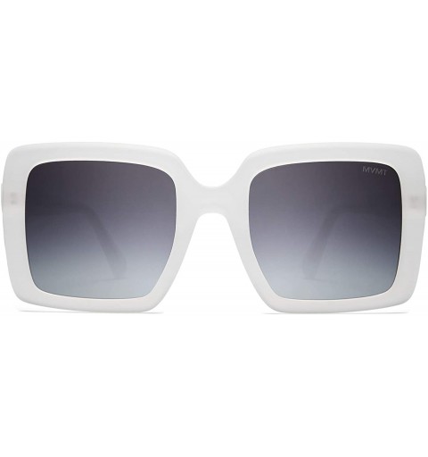 Rectangular Backstage - Rectangle Women's Sunglasses - Extra Large - Clear / Purple Gradient - C418QY52MN9 $50.21