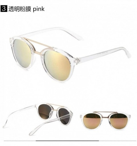 Rimless Double-Breasted Retro Sunglasses Male American Popular Big-Frame Sunglasses Female Acrylic Lens - CC18UZ4EQ9E $15.21
