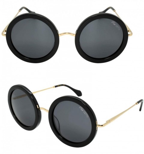 Round Chic Handmade Acetate Round Oval Frame Sunglasses with Quality UV CR39 Lens Gift Package Included - CE18R548WM8 $50.37