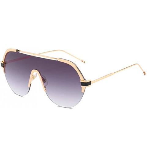 Aviator Siamese Piece Sunglasses Ocean Piece Fashion Sunglasses Trend Personality Big Box - CQ18XDG3Q0D $39.05