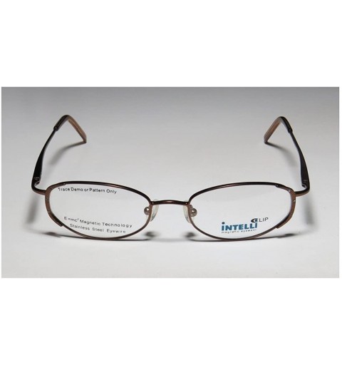 Rimless 717 Womens/Ladies Designer Full-rim Sunglass Lens Clip-Ons Strass Spring Hinges Eyeglasses/Eyeglass Frame - Brown - C...